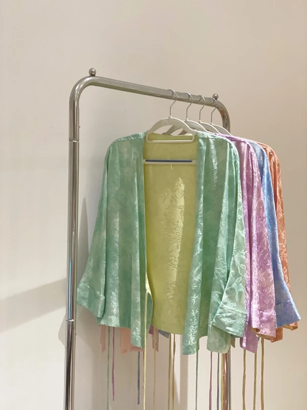 知雨前【双面穿】新中式双面双穿茶服开衫女春夏新款中式国风外套