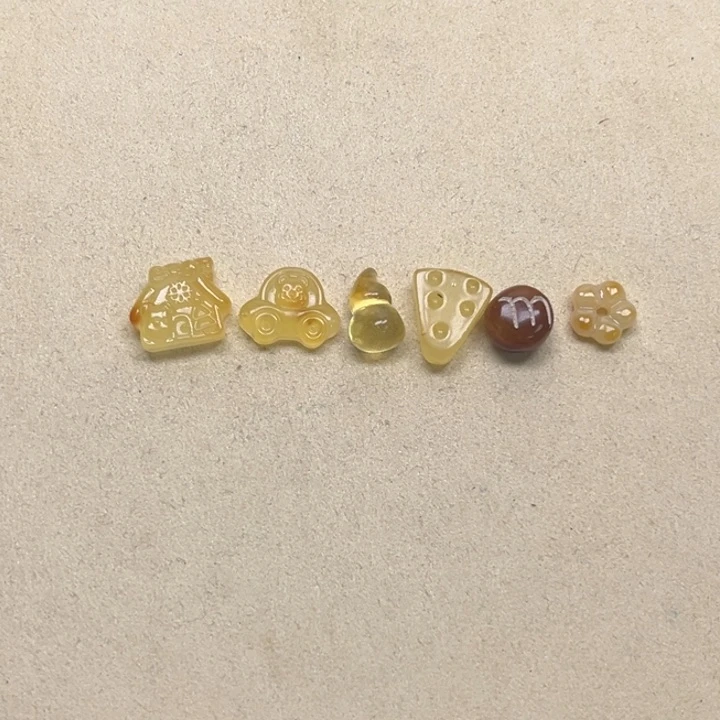 裸石琥珀未镶嵌艾*粒天然蜜蜡配件