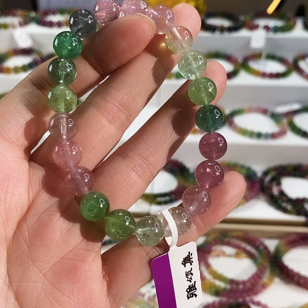 碧玺手链未镶嵌G2435素圈颜色微差