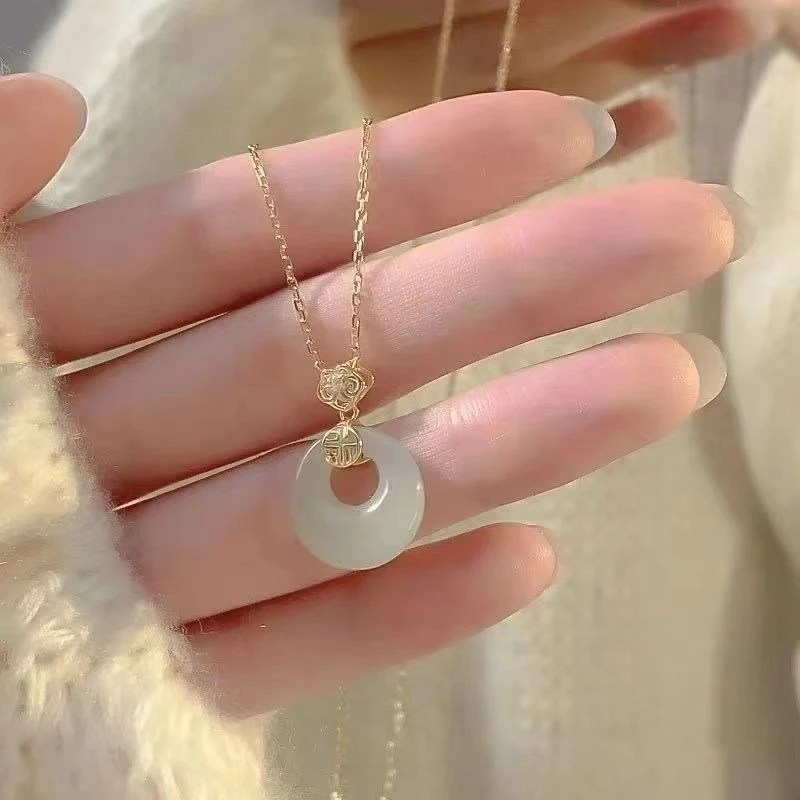 【新年礼物】中式福运平安扣福字吊坠送闺蜜女友妈妈礼物中国风