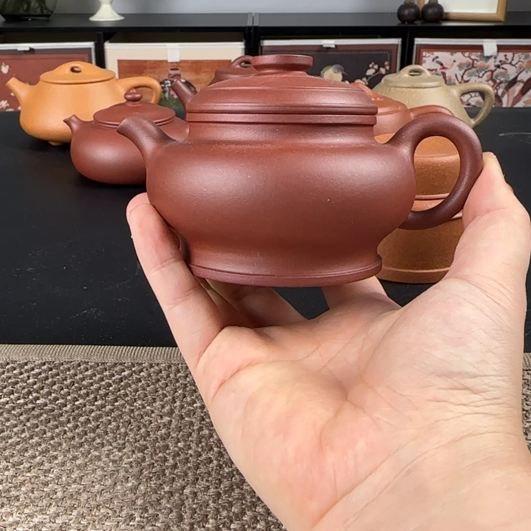 静***默茶壶紫砂微瑕颂金