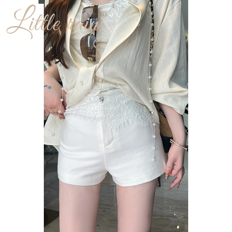 小雨姐姐新款【罗马短裤】时尚设计感高腰A字显瘦休闲百搭西装短裤