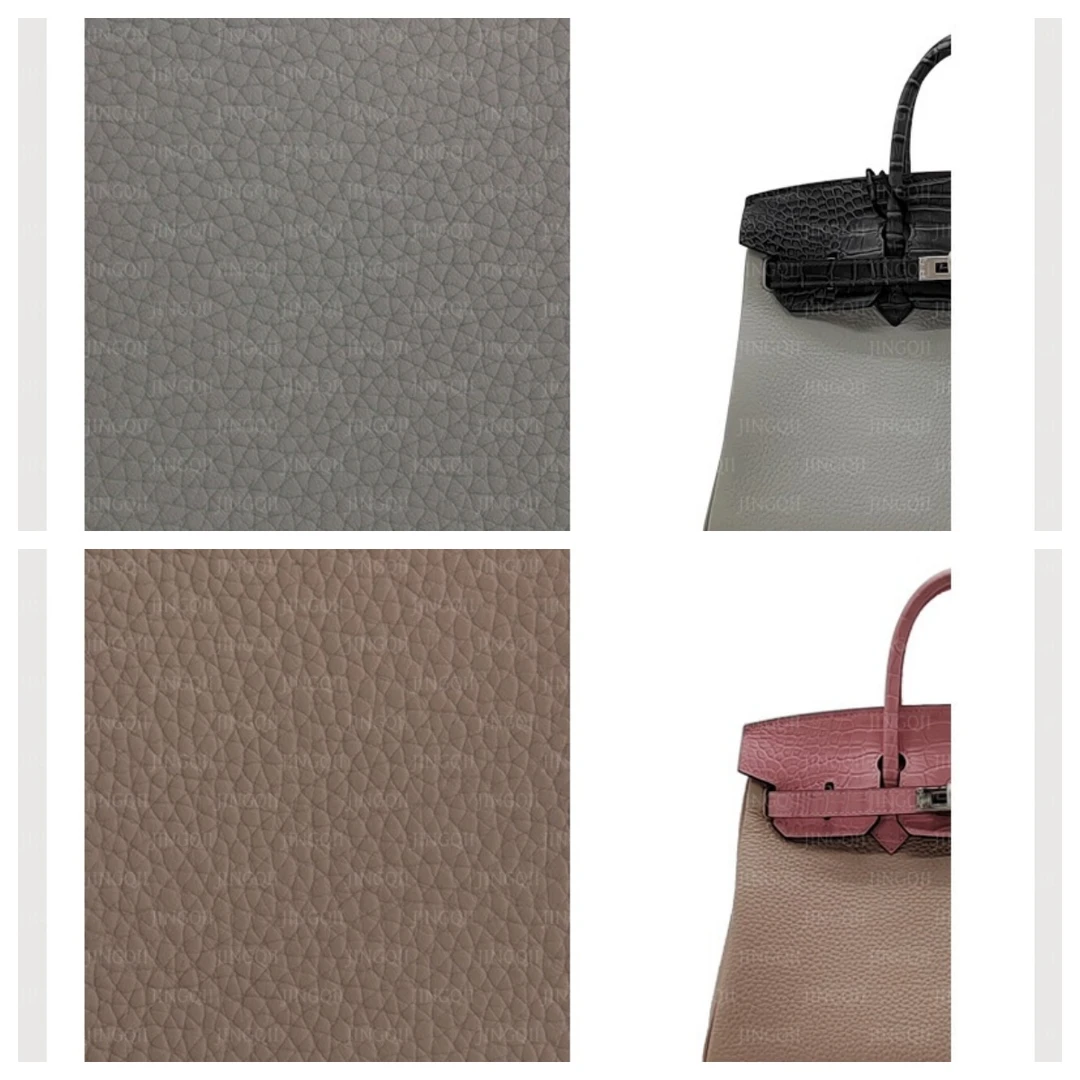 JINGQII【25CM】灰蓝&陶瓷粉-鳄鱼压纹牛皮 包包 手提女包 B-30414