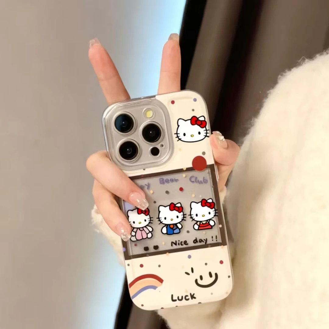 飞虎胜波点笑脸kt猫适用苹果17promax高透手机壳华为oppo小米vivo