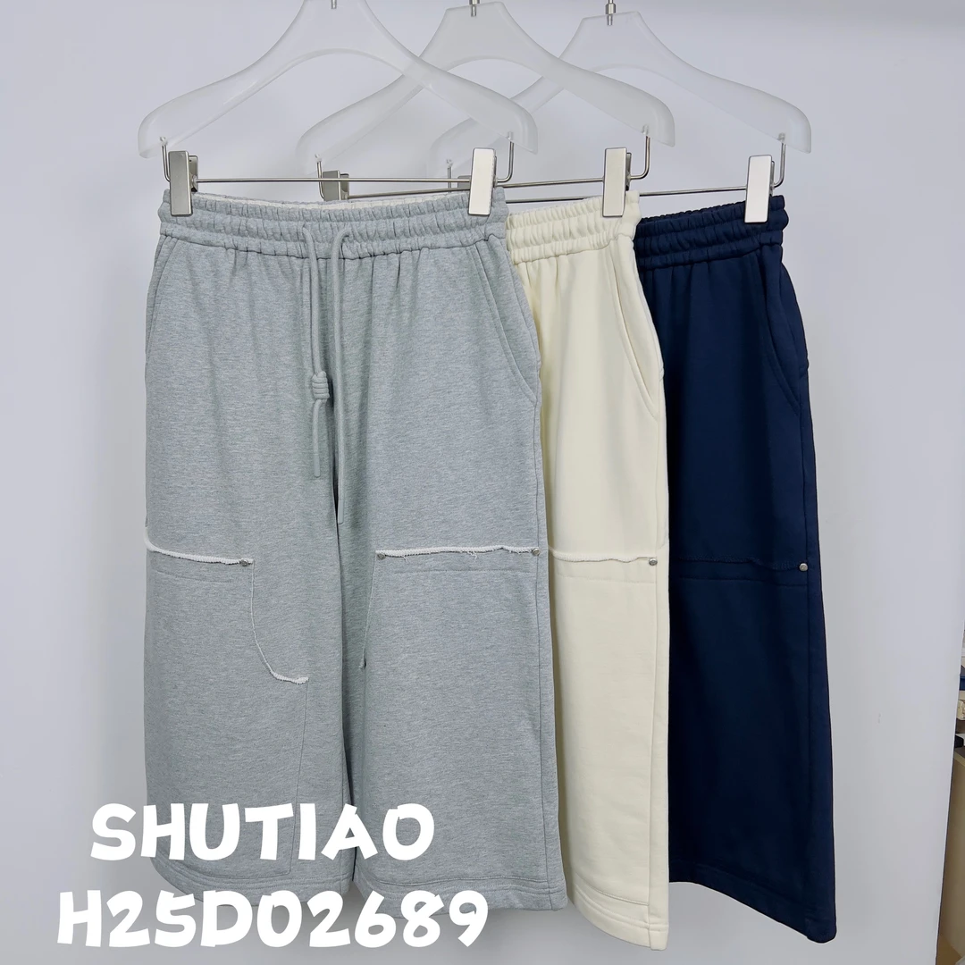 【SHUTIAO】2025夏季：新款小众设计款短裤H25D02689