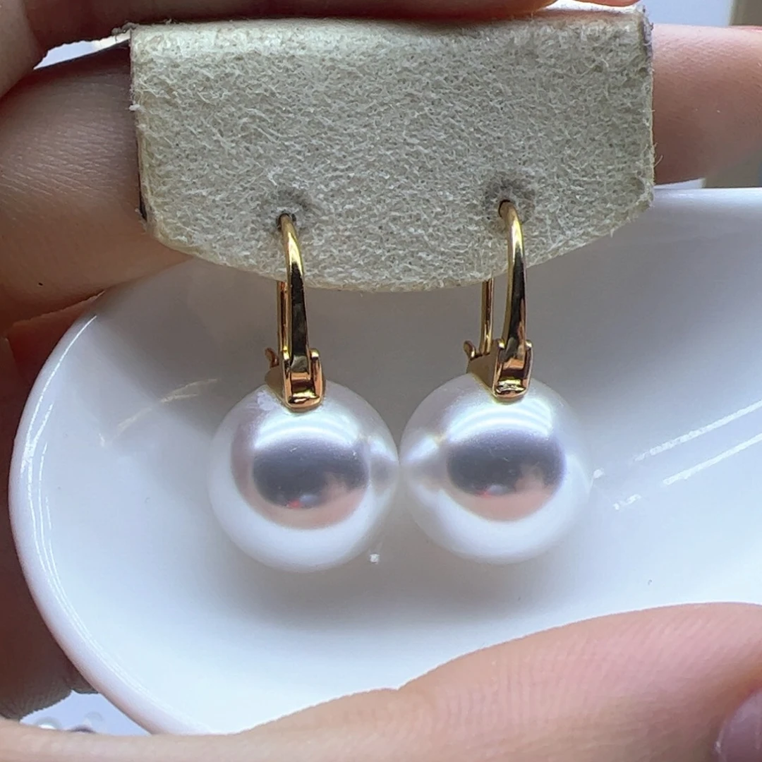 银S925镶嵌淡水珍珠耳饰