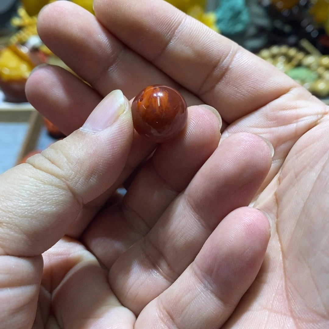 未镶嵌单珠南红玛瑙圆珠