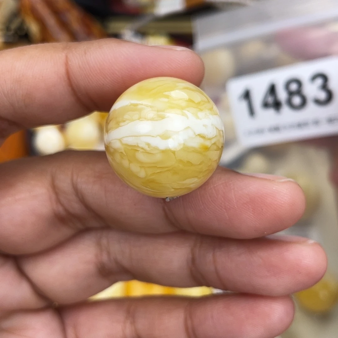 蜜蜡未镶嵌珠宝奇石沙眼22.7虎皮