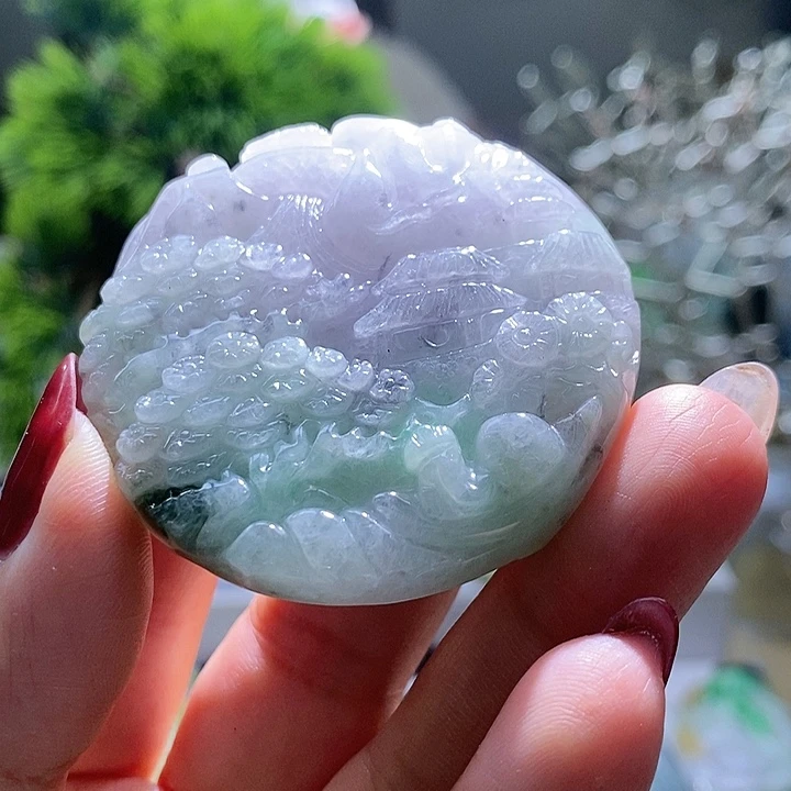 【闪购商品】翡翠未镶嵌颈饰山水