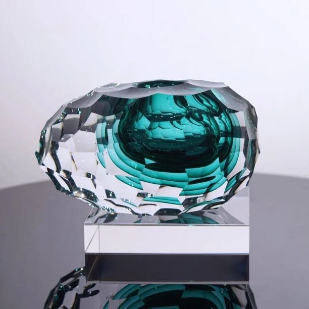 晶莹琉璃【摆件香薰瓶】现代简约百搭风高档水晶琉璃摆件