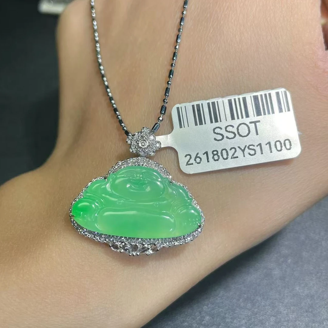 缅甸A货翡翠南非真钻18K金（不含链）