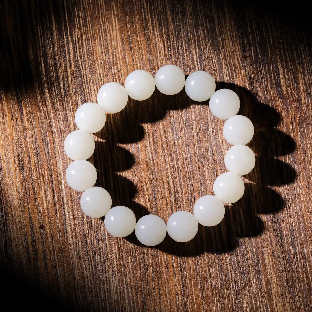 【竞拍专用】和田玉时来运转圆珠手串 660113-02