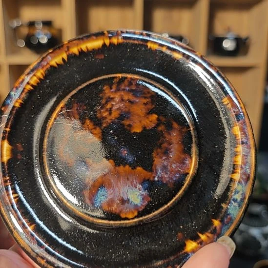 阿***茶天然老黑釉斗笠盏