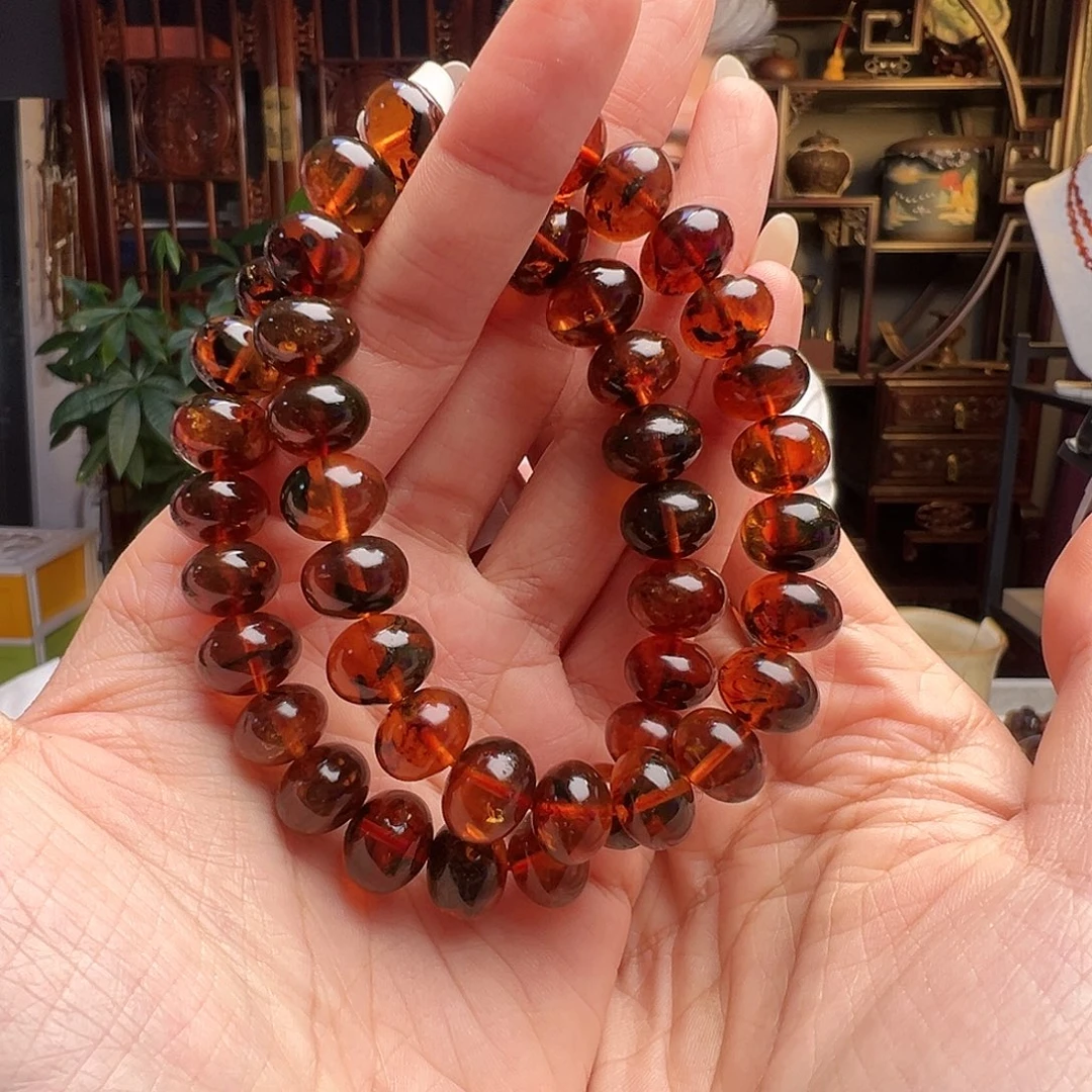 琥珀未镶嵌裸石抚顺琥珀10046十一多样性发其一