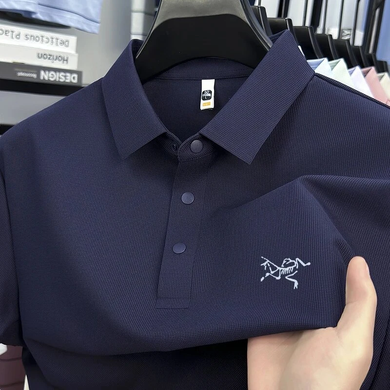 【奥特莱斯撤柜】正品刺绣鸟男士polo衫夏季新款高档大码短袖T恤潮