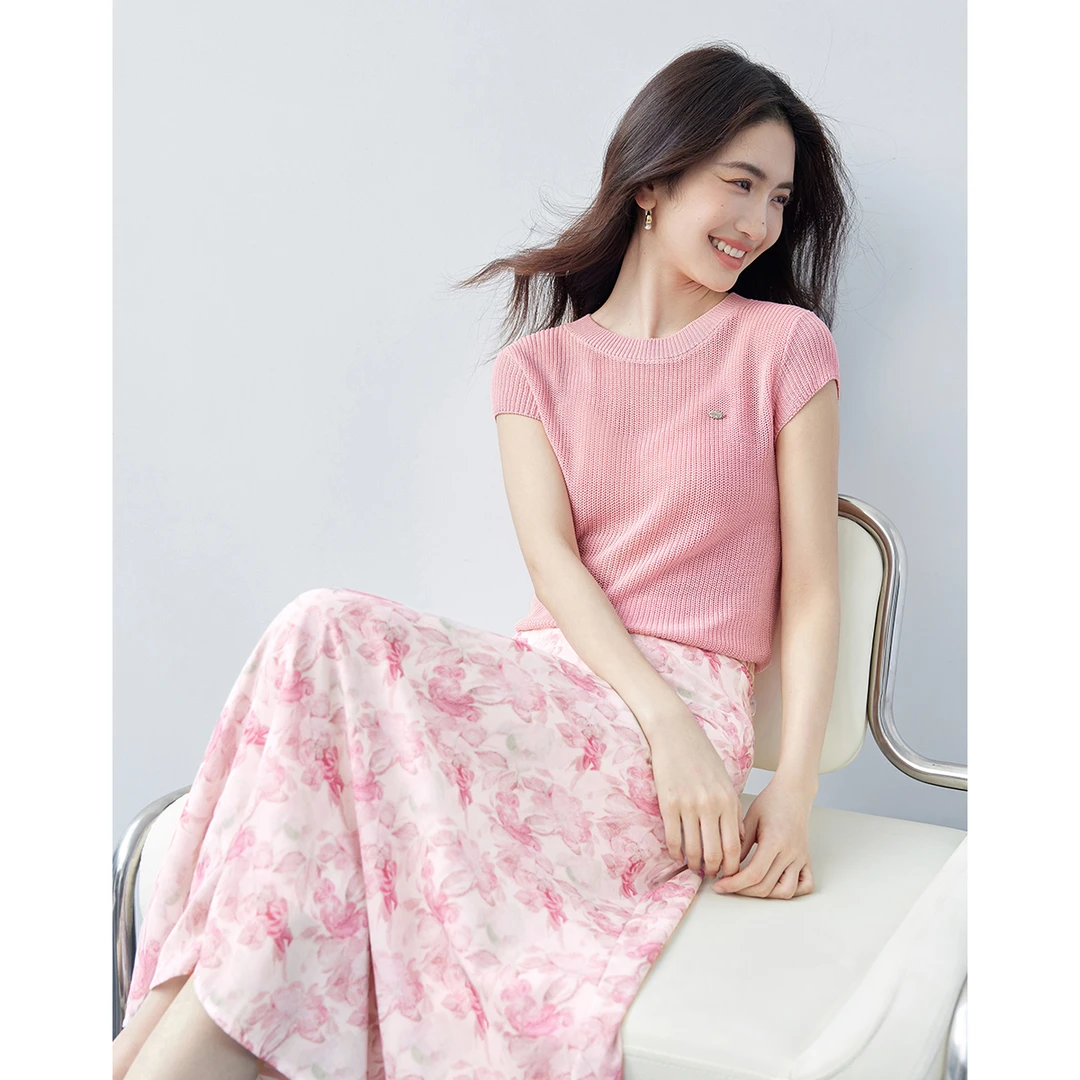 【林一专属】朗文斯汀优雅气质显瘦法式圆领针织衫DTYZ5203C07022