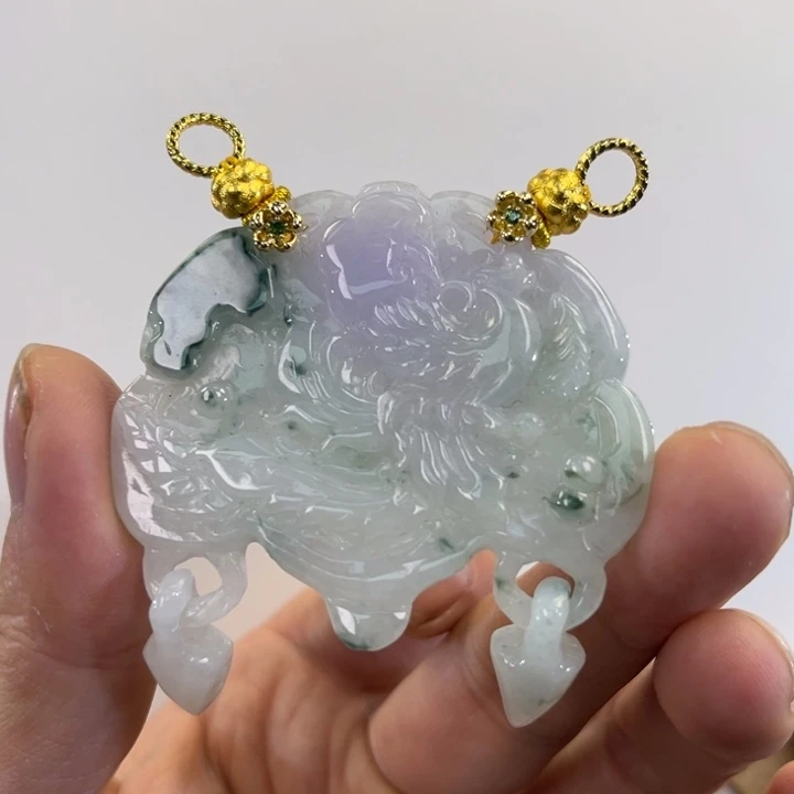 翡翠吊坠(赠链)未镶嵌代编织