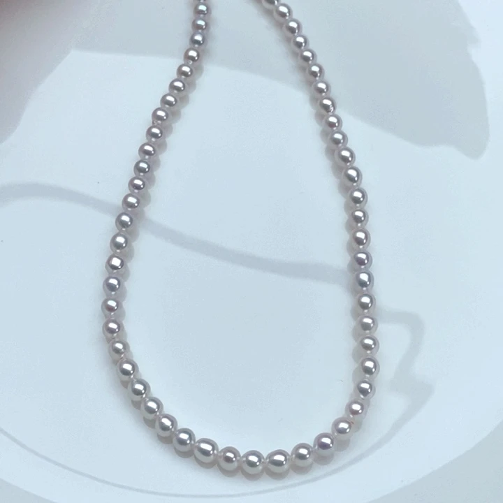 银S925镶嵌淡水珍珠颈饰