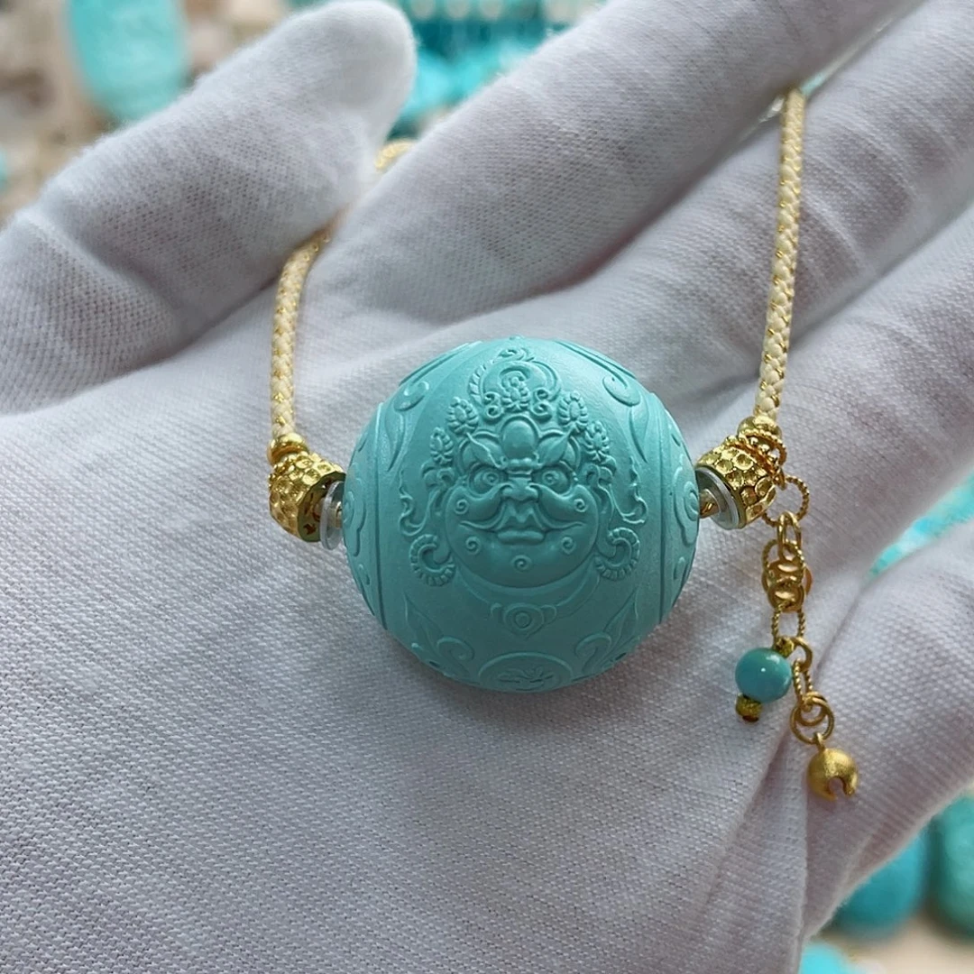 18K金镶嵌绿松石珠宝奇石