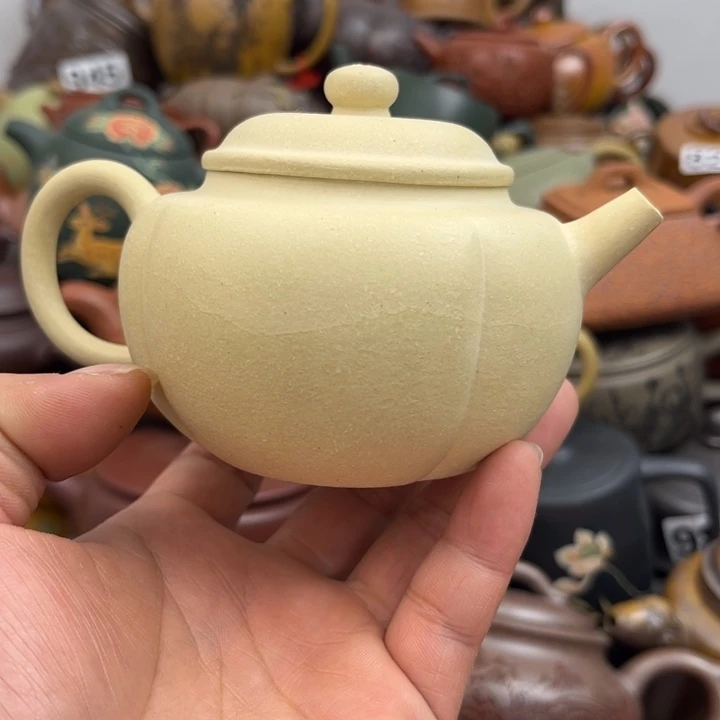 紫砂茶壶微瑕内裂花泥