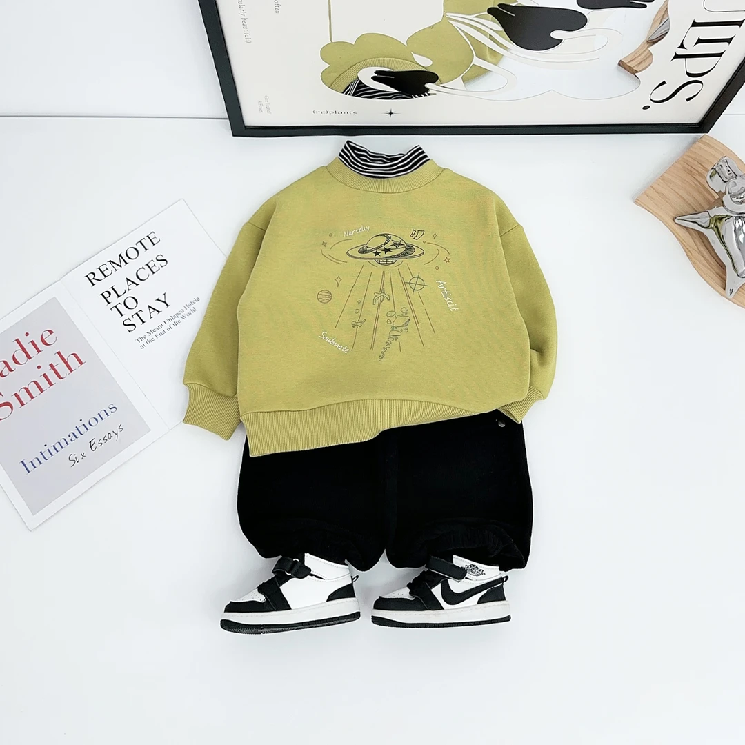 儿童卫衣加绒款长袖2025新款秋冬装男童 HZ251022 悠悠童话童装