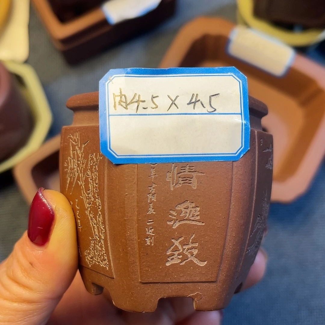 宫灯小六方盆景盆