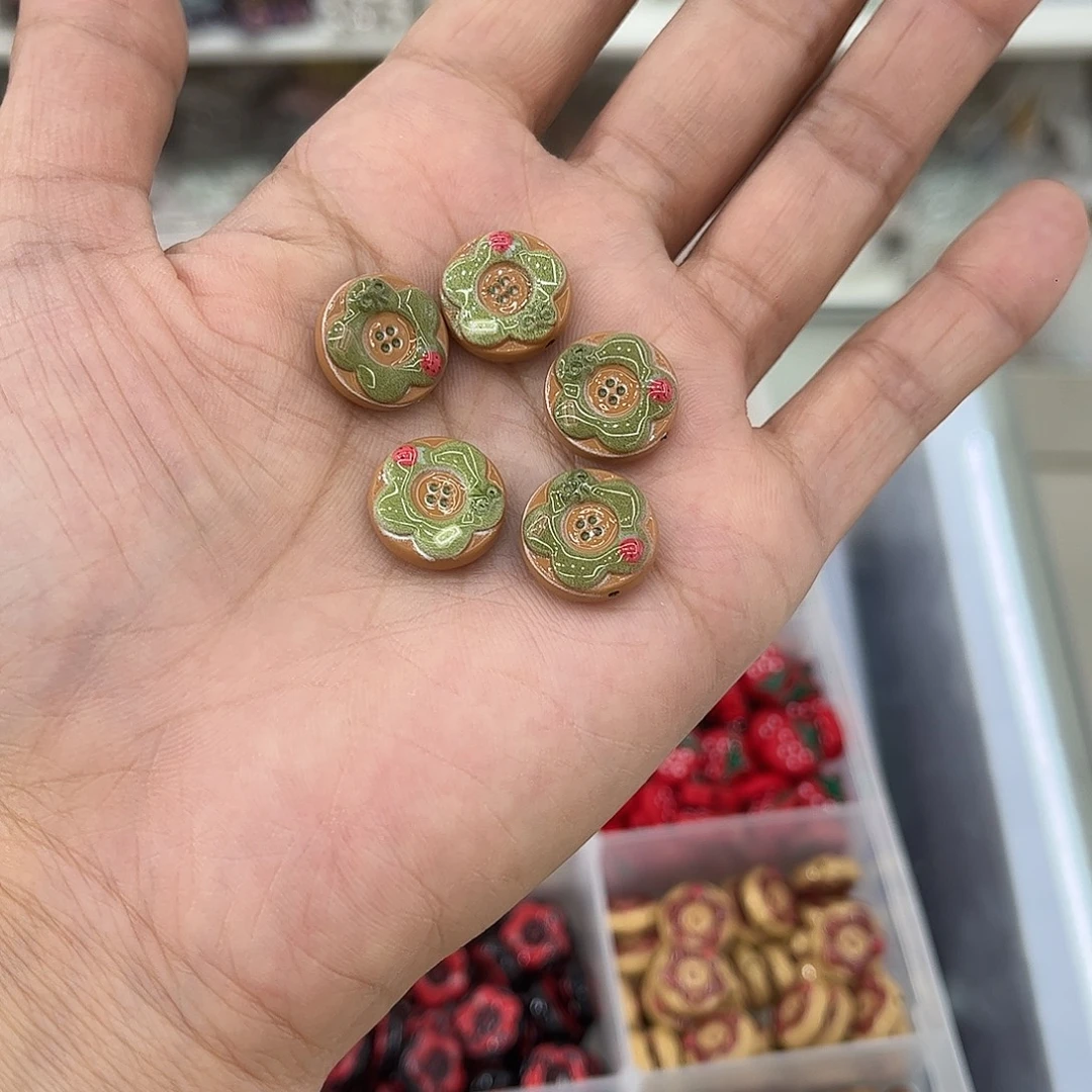 合金小花扣子10个