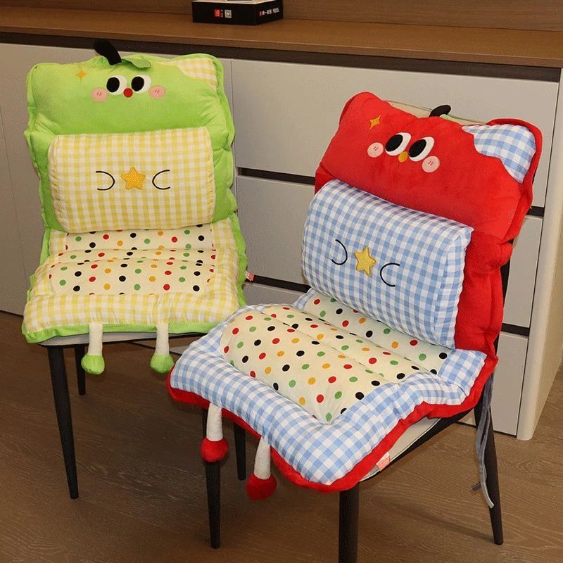 坐垫屁垫椅子靠垫靠背一体加厚毛绒办公室久坐神器座椅学生宿舍zy