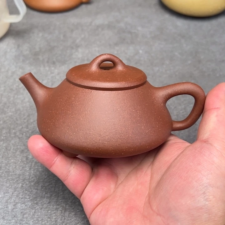 紫砂茶壶水**言微瑕桃花泥任瓢210cc