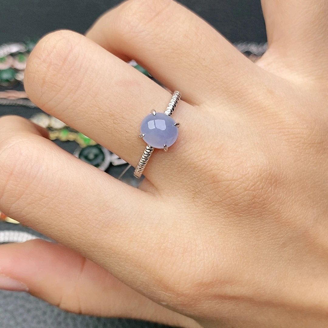 翡翠银S925镶嵌戒指