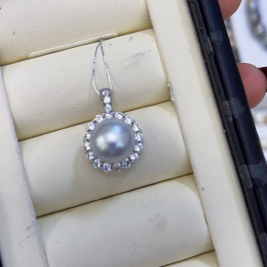 【闪购商品】海水珍珠颈饰银S925镶嵌11.1mm