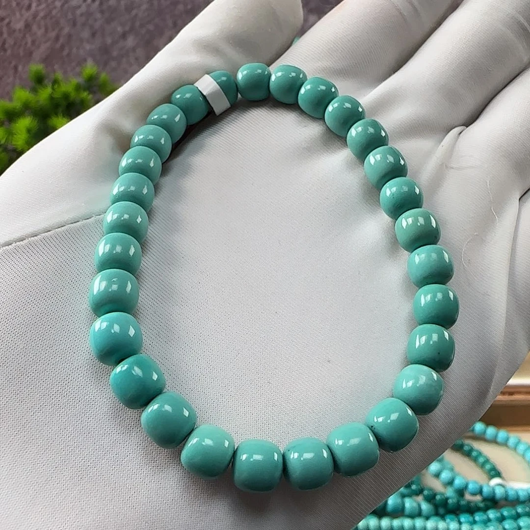 绿松石未镶嵌手串6.5mm