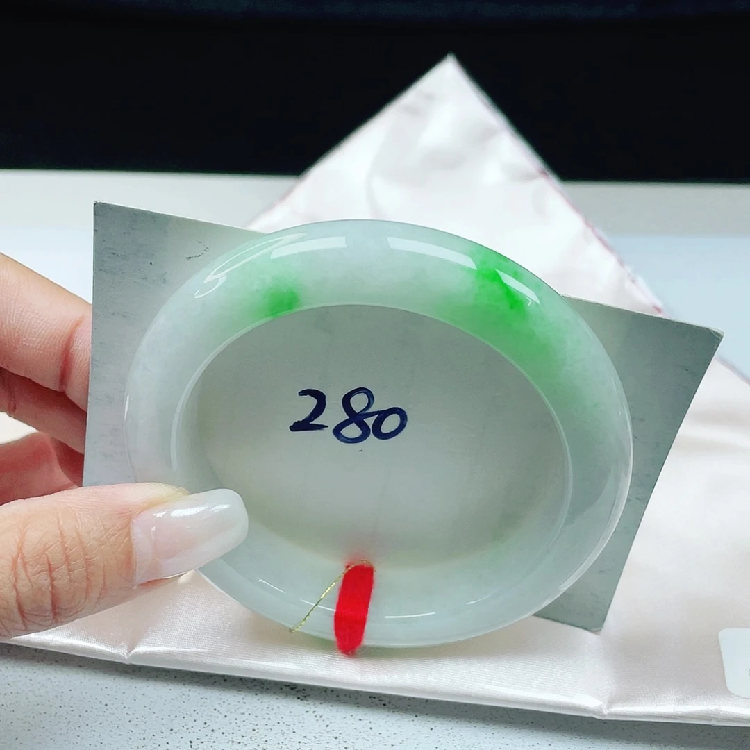 翡翠未镶嵌手镯 正圈56+