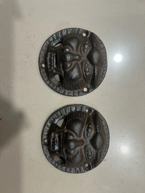 铁艺虎头挂件直径9.5