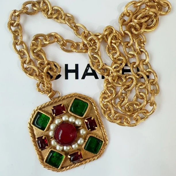 95新 Chanel/香奈儿 Chanel vintage香奈儿中古琉璃项链