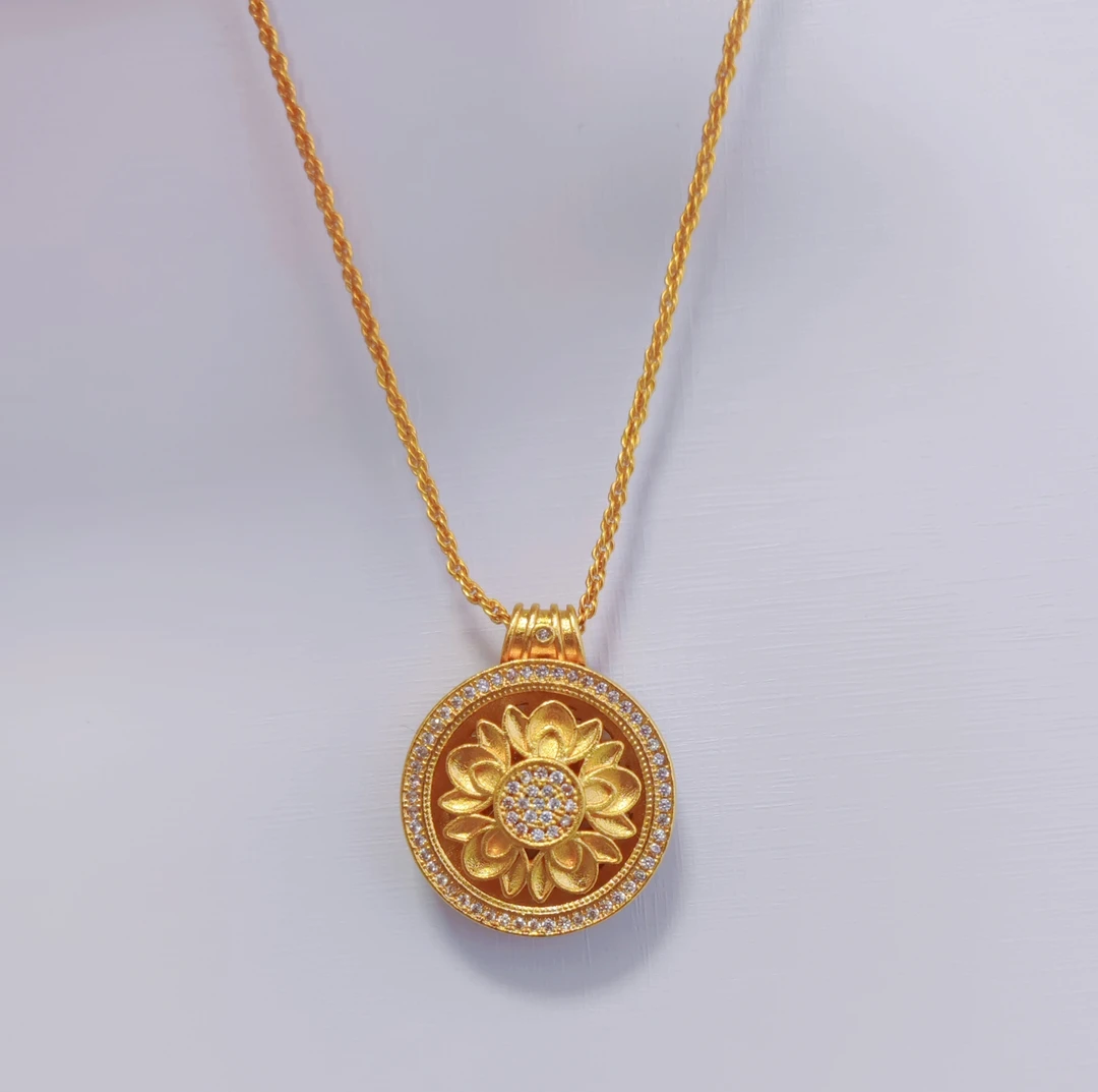 向日葵罗盘套链-可旋转（坠子链子一起发）-Z