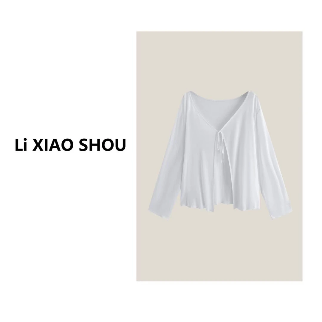 【李小瘦大码女装】显瘦薄款百搭时尚休闲长袖设计气质开衫女1062D