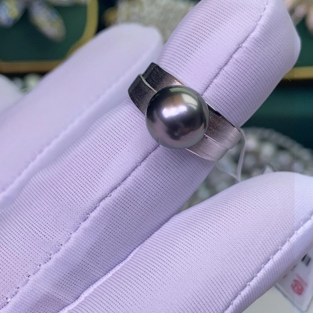 海水珍珠银S925镶嵌戒指