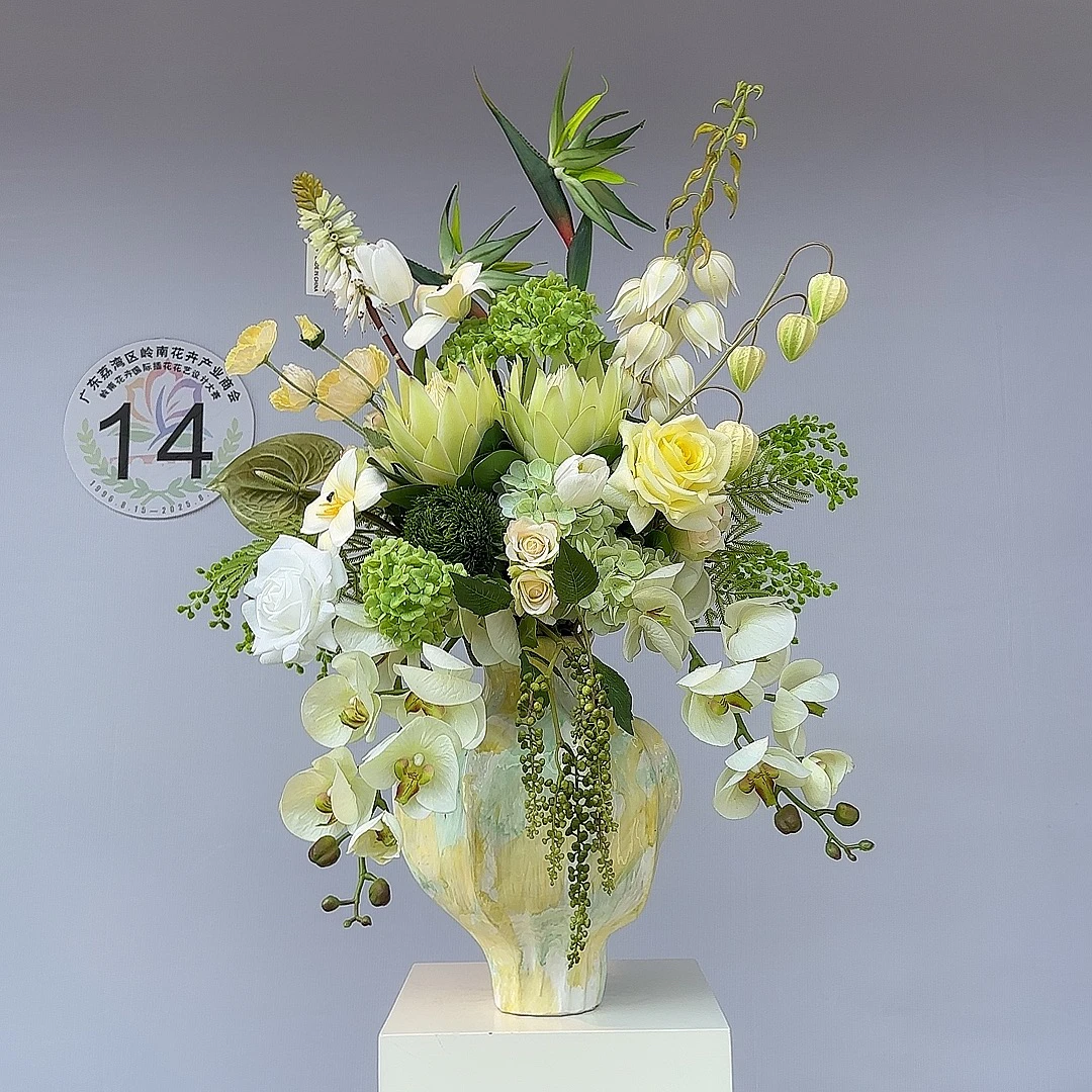 《青黛》高端原创设计手感保湿真花束适合多种场景装饰