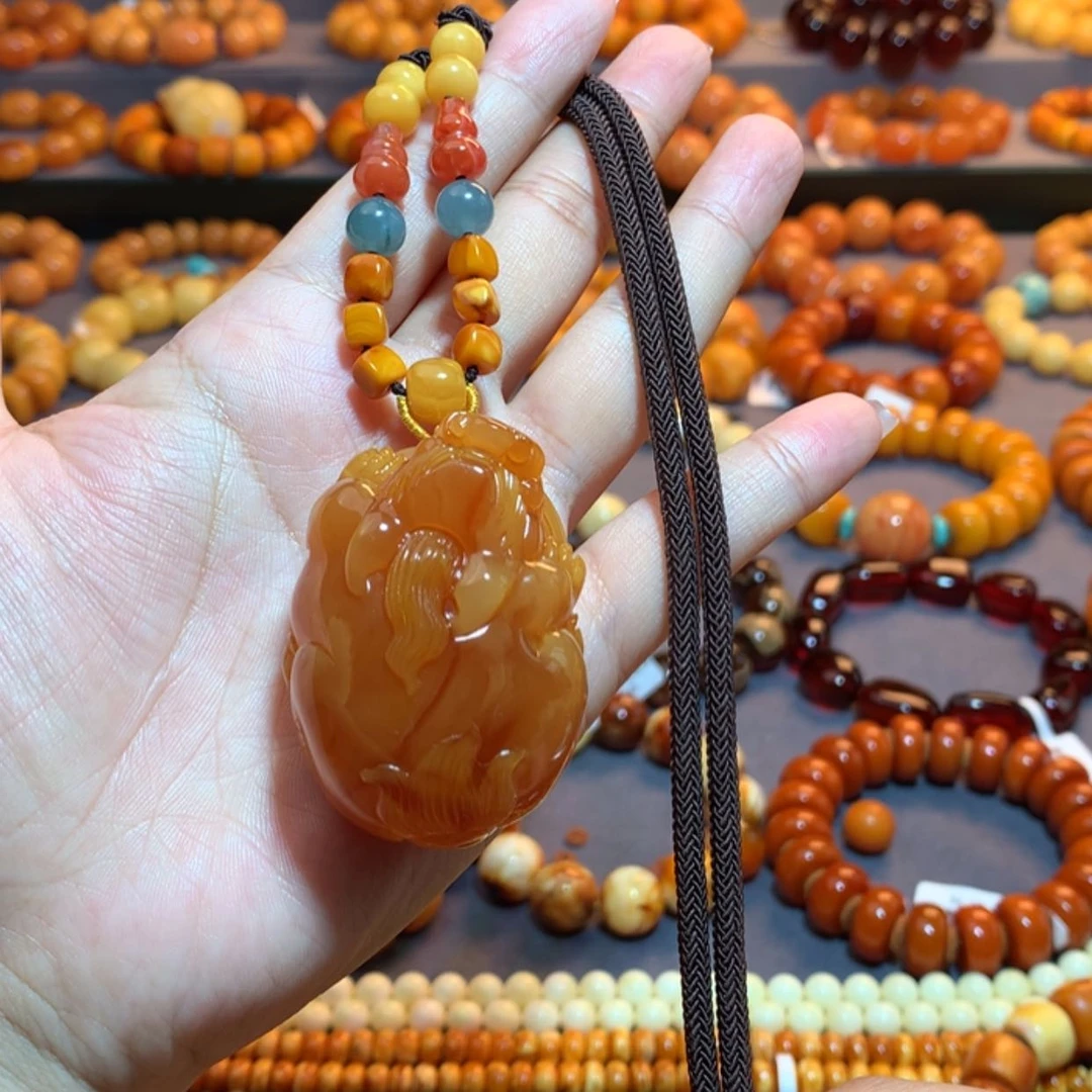 【闪购商品】蜜蜡吊坠(赠链)未镶嵌蜜蜡吊坠
