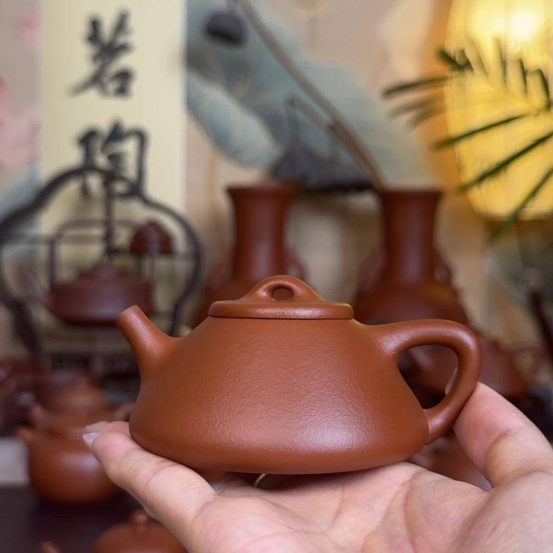 ****️茶壶紫砂原矿朱泥子冶石瓢