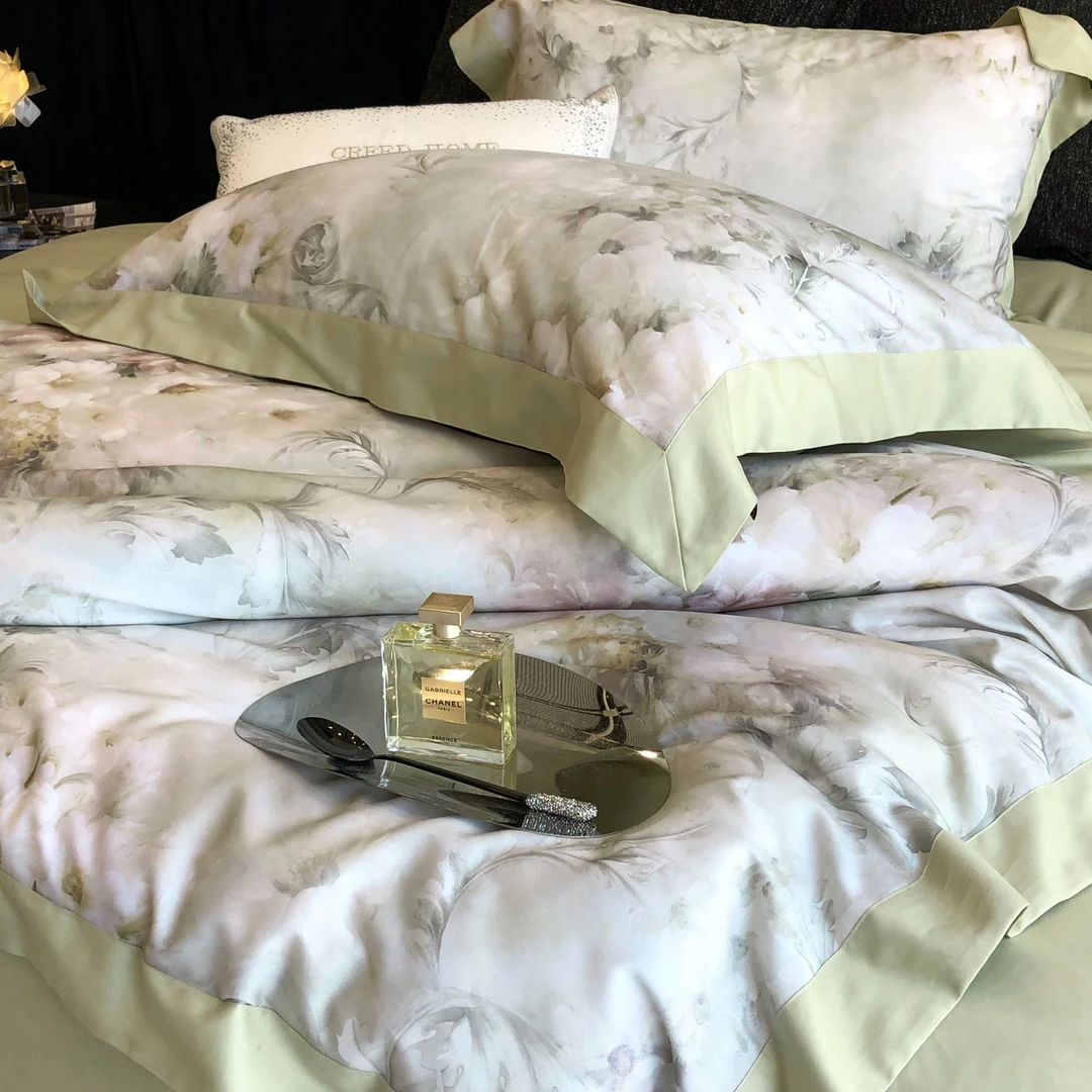 吴小胖‘优选之选’03Beauty House【芸澜】2024轻奢天丝棉印花四件套