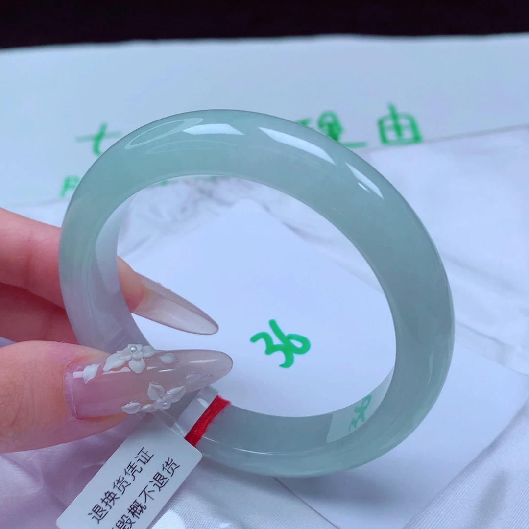 未镶嵌手镯翡翠天然缅甸翡翠A货手镯 36号