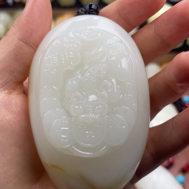 烟***缘石材天然古青石手把件