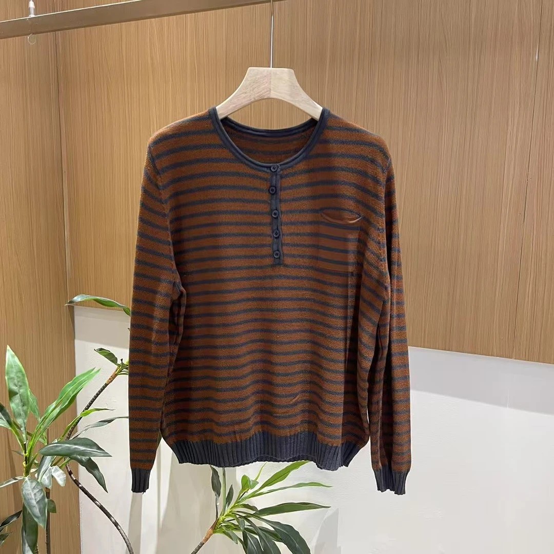 15041新款春秋宽松显瘦撞色百搭针织T恤