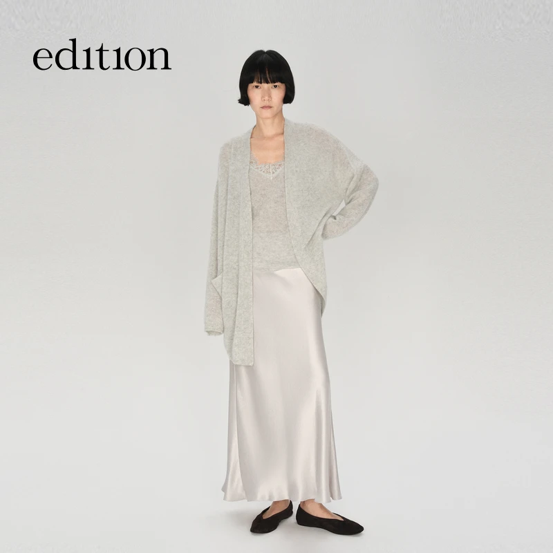 【E+轻生活系列】edition2025秋新款长款醋酸鱼尾半裙#EBE3SKT043