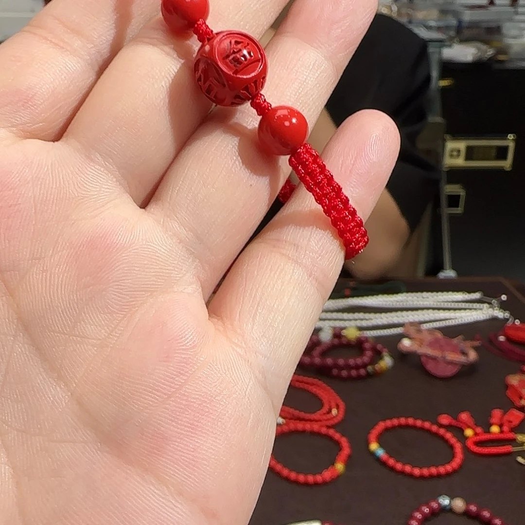 天然辰砂朱砂手链