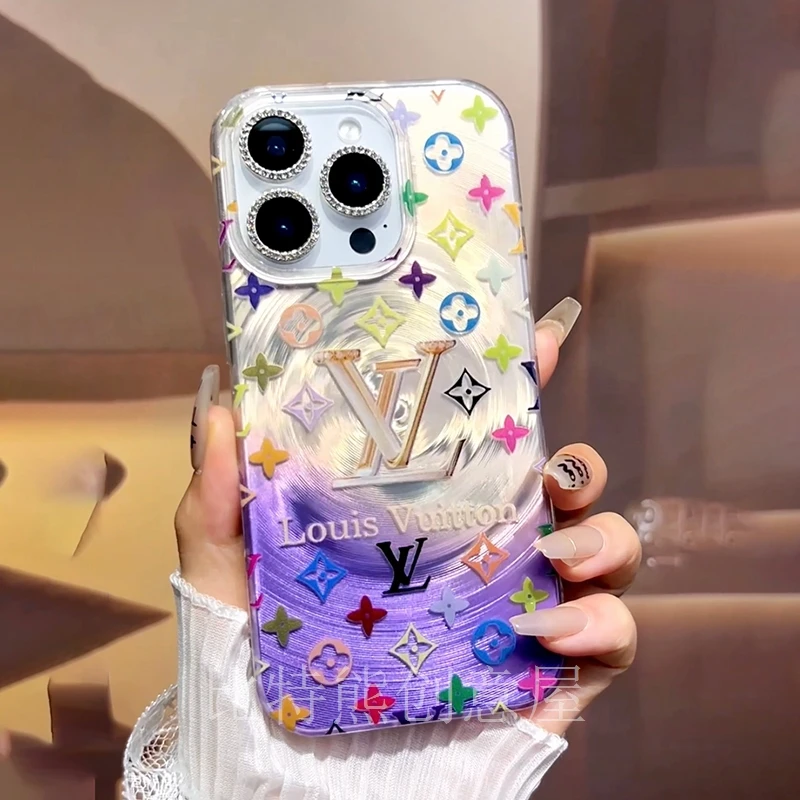 双层流光旋涡适用iPhone16promax手机壳苹果15新款14外壳13防摔12