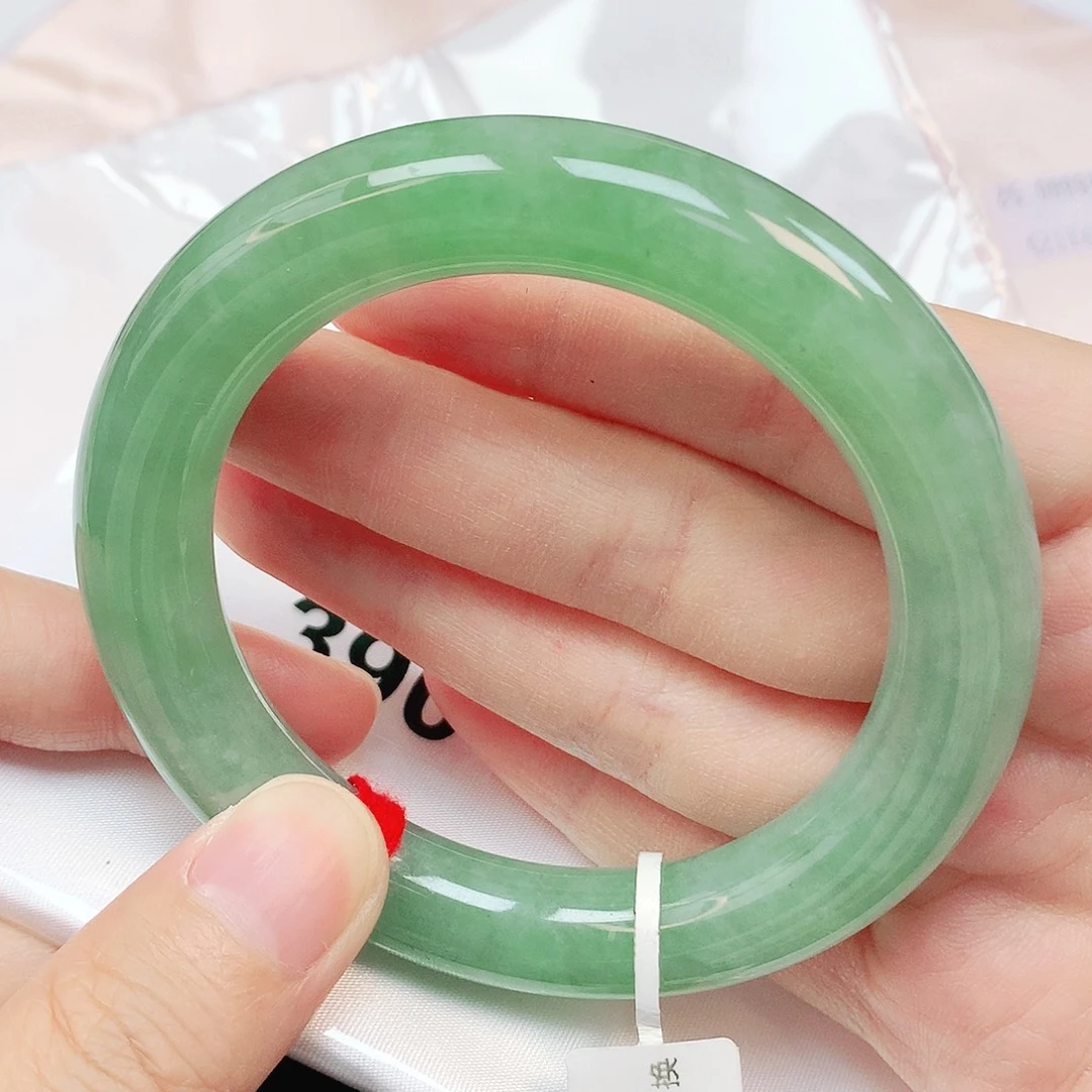 翡翠未镶嵌手镯抖音390