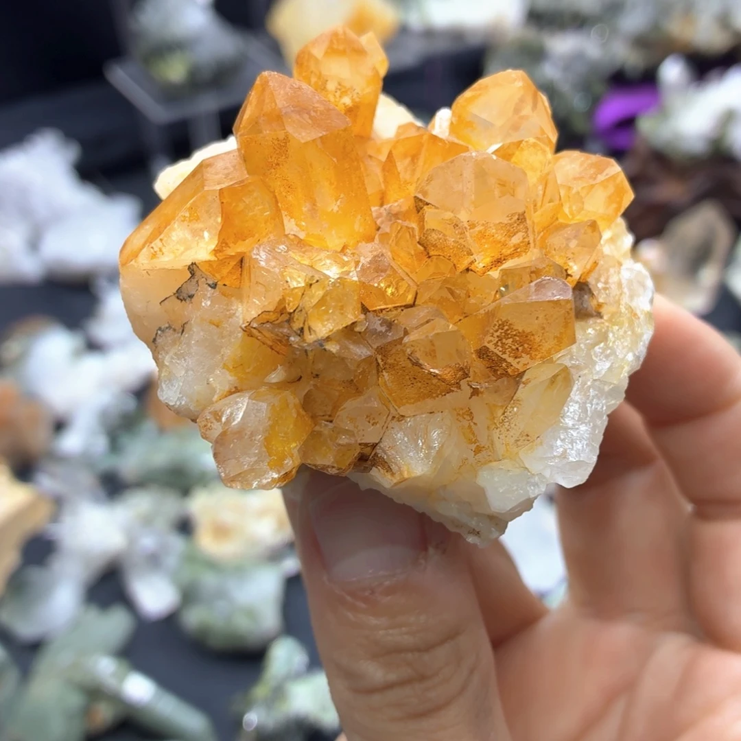 石材超透黄色晶花